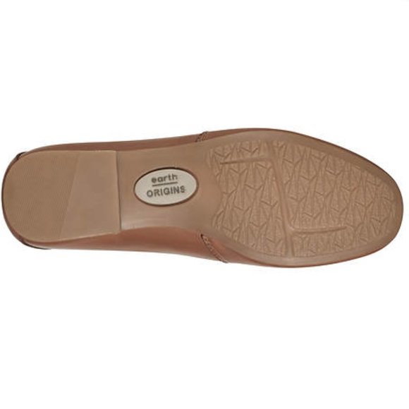 Earth Origins Ryanne Saddle Brown Leather Casual Slip On Flats Loafers Women's 6 - Picture 6 of 6